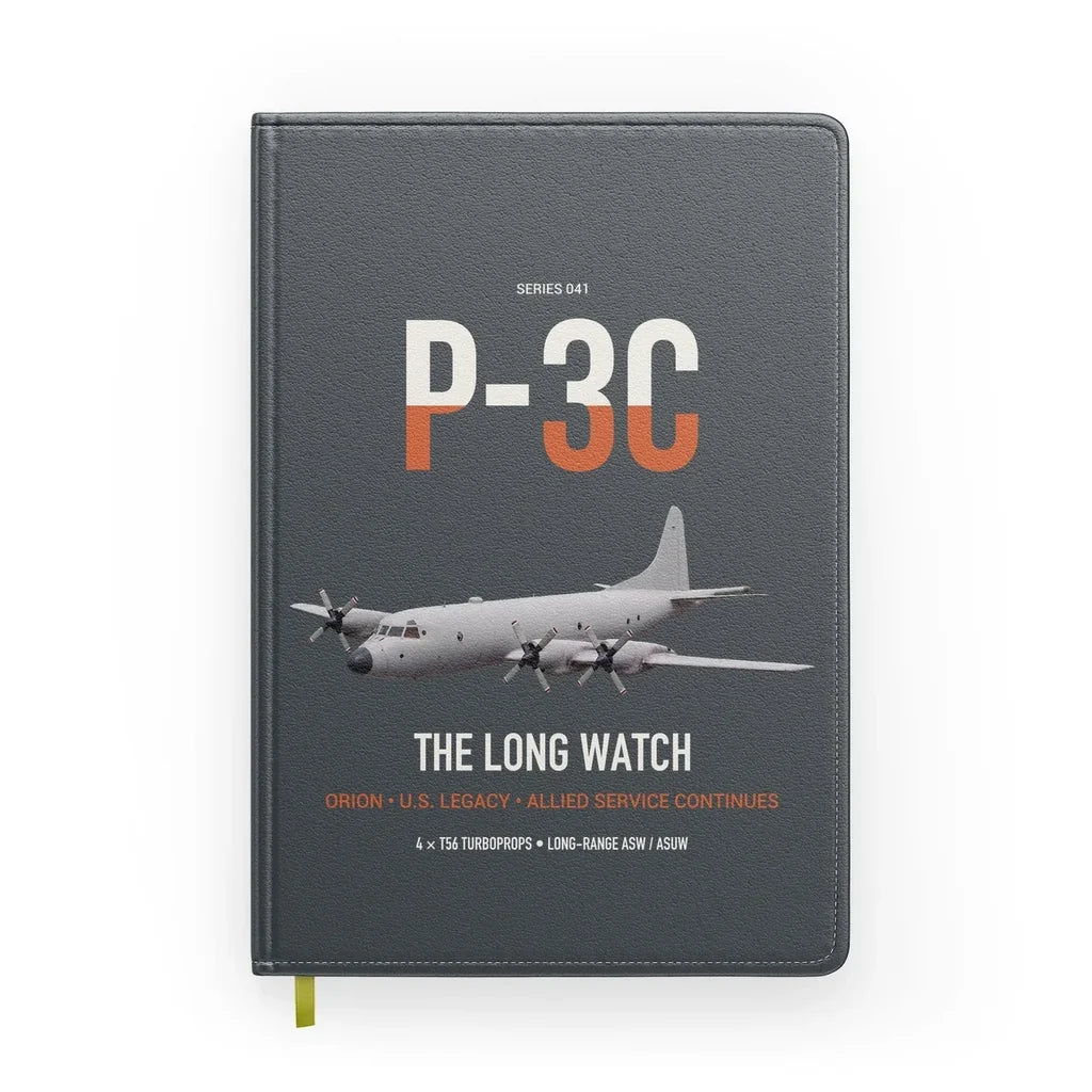 P-3C Orion design on gray notebook