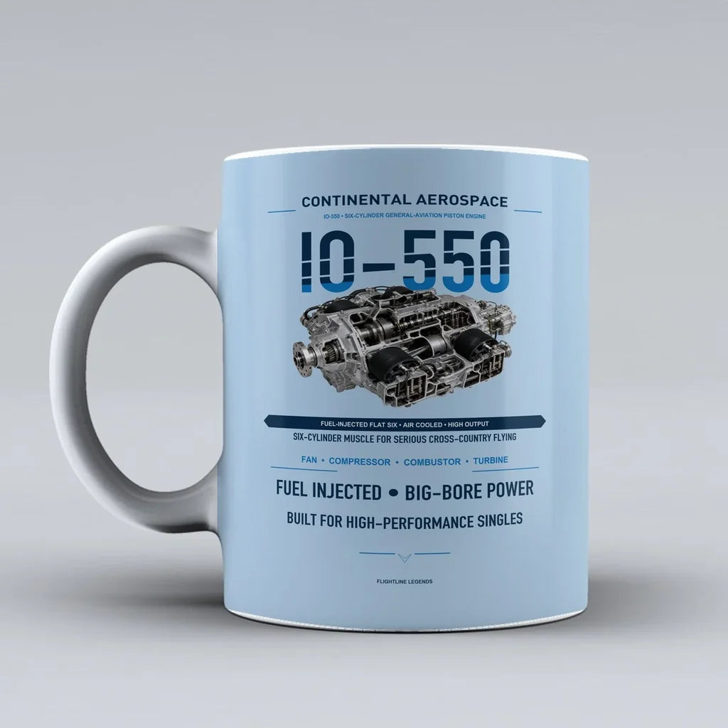 Mug design on light blue io 550