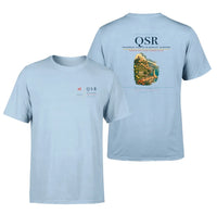Thumbnail for Salerno Costa d'Amalfi Airport (QSR) design printed on light blue double-side t-shirt