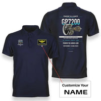 Thumbnail for GP7200 design on navy blue polo with custom name badge