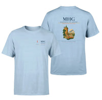 Thumbnail for Mannheim City Airport (MHG) design printed on light blue double-side t-shirt