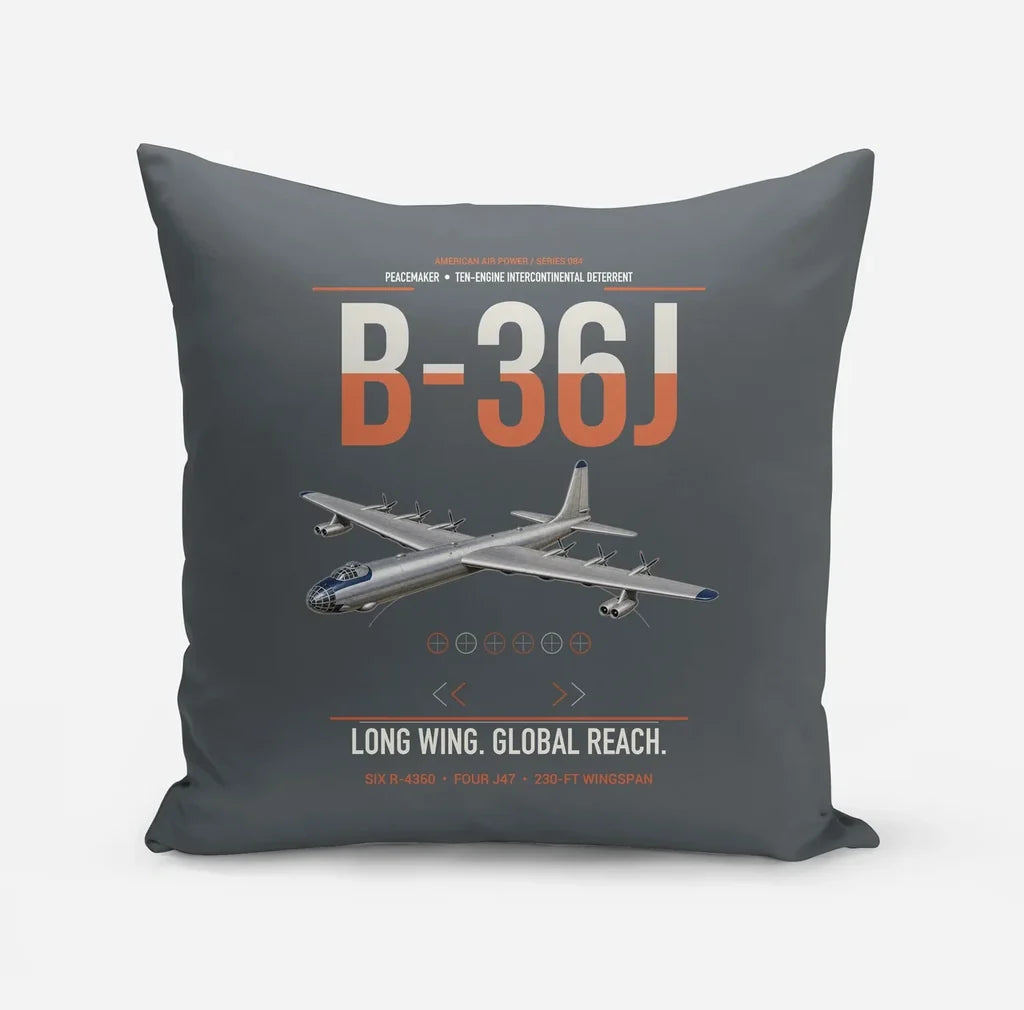 B-36J Peacemaker design on gray pillow