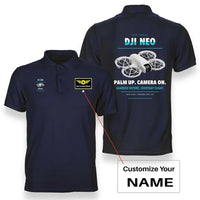 Thumbnail for DJI Neo design on navy blue polo with custom name badge