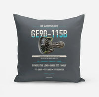 Thumbnail for GE90-115B design on gray pillow