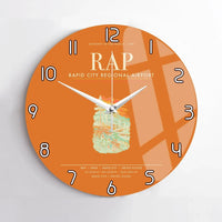 Thumbnail for Rapid City Regional Airport (RAP) design on orange no frame wall clock