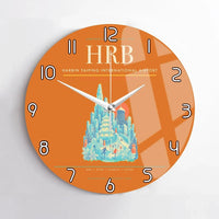 Thumbnail for Harbin Taiping International Airport (HRB) design on orange no frame wall clock