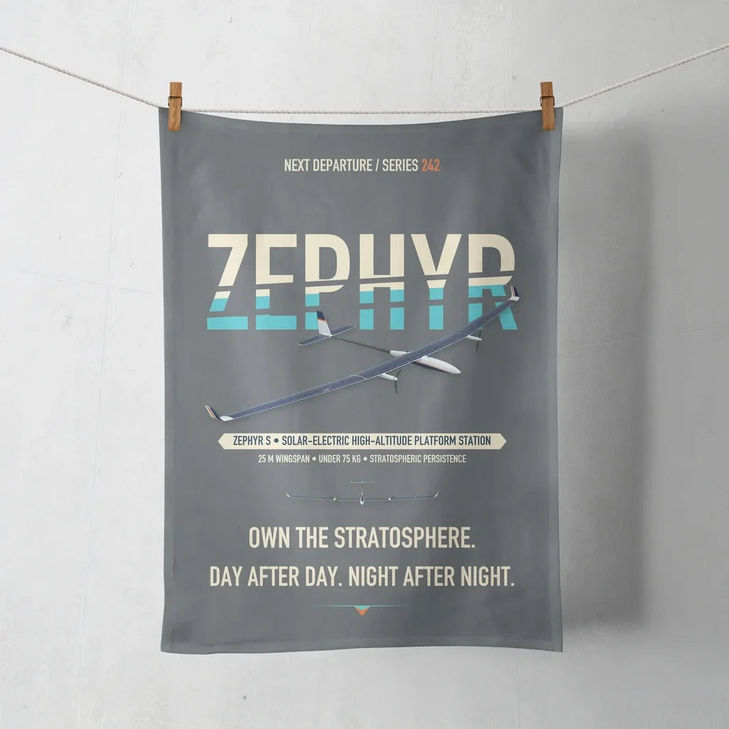 Airbus Zephyr S design on gray towel