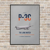Thumbnail for P-3C Orion vertical canvas print - framed - light gray background