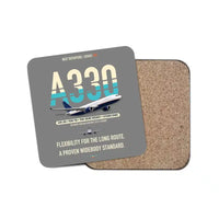 Thumbnail for Airbus A330-200 design on gray 1 piece coaster