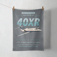 Thumbnail for Bombardier Learjet 40XR design on gray towel
