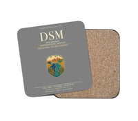 Thumbnail for Des Moines International Airport (DSM) design on gray 1 piece coaster