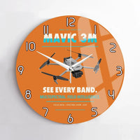 Thumbnail for DJI Mavic 3 Multispectral design on orange no frame wall clock