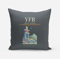 Thumbnail for Iqaluit Airport (YFB) design on gray pillow