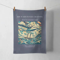 Thumbnail for VINTAGE G4067 - The Warm Winds Crossing - Designed Towels design on navyblue