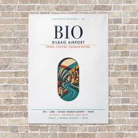 Thumbnail for Bilbao Airport BIO vertical canvas print - no frame - white background