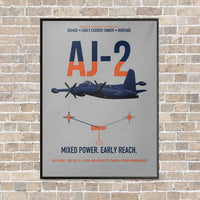 Thumbnail for AJ-2 Savage Tanker vertical canvas print - framed - light gray background