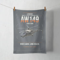 Thumbnail for Leonardo AW149 design on gray towel