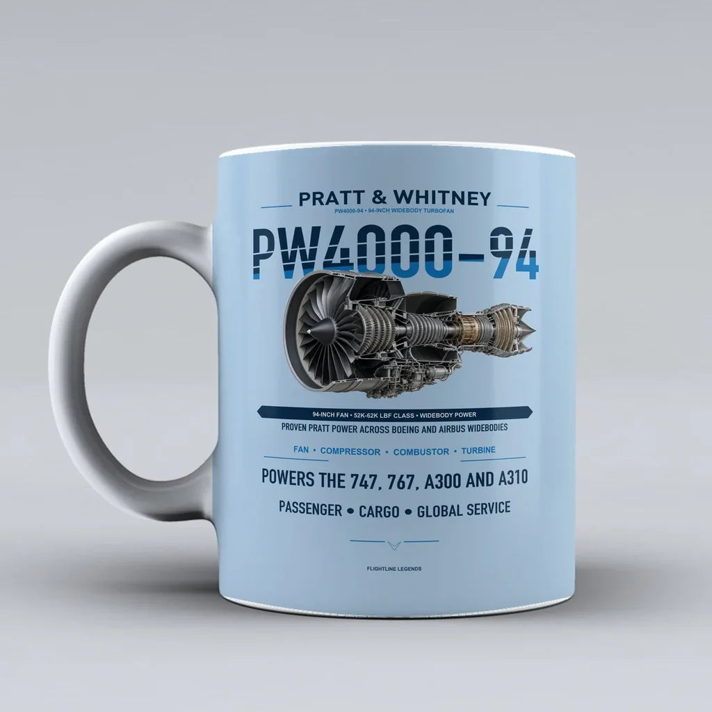 Mug design on light blue pw4000 94