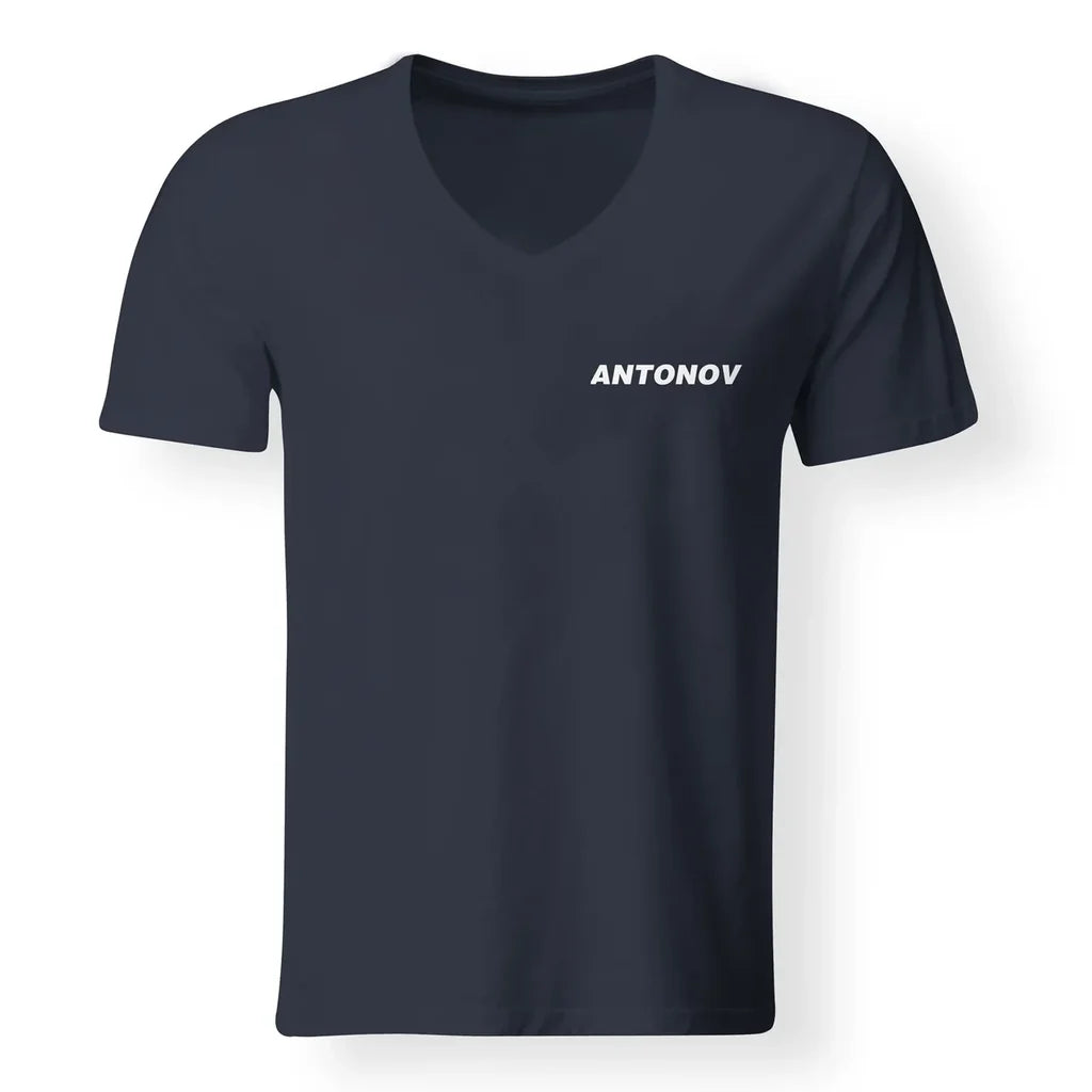 Antonov & Text Designed V-Neck T-Shirts - view 11