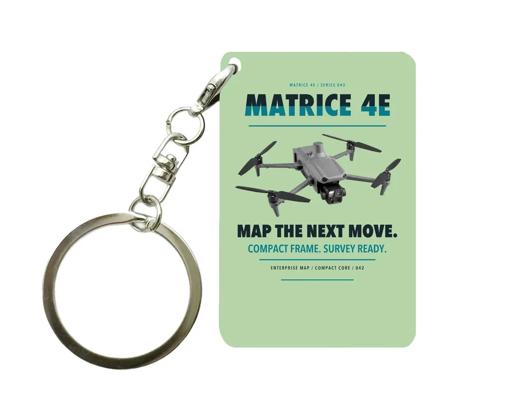 DJI Matrice 4E Key Chain design on light green key chain