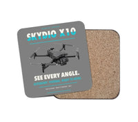 Thumbnail for Skydio X10 design on gray 1 piece coaster