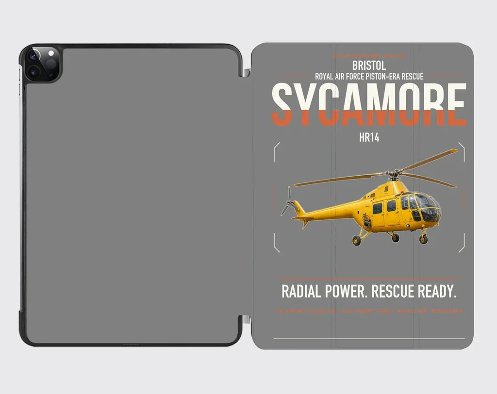 Bristol Sycamore HR14 design on gray ipad tablet case