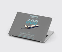 Thumbnail for Bombardier Challenger 600 design on gray MacBook case
