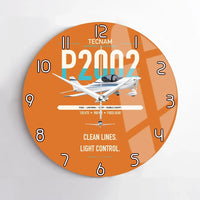 Thumbnail for Tecnam P2002 Sierra MkII design on orange no frame wall clock