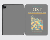 Thumbnail for Ostend-Bruges International Airport (OST) design on gray ipad tablet case