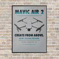 Thumbnail for DJI Mavic Air 2 vertical canvas print - framed - light gray background
