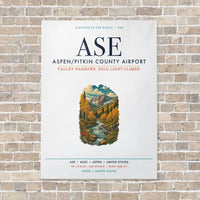 Thumbnail for Aspen - Pitkin County Airport ASE vertical canvas print - no frame - white background
