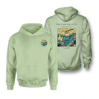 Thumbnail for VINTAGE G4039 - The Lake Regatta - Double-Side Hoodie design on lightgreen double side