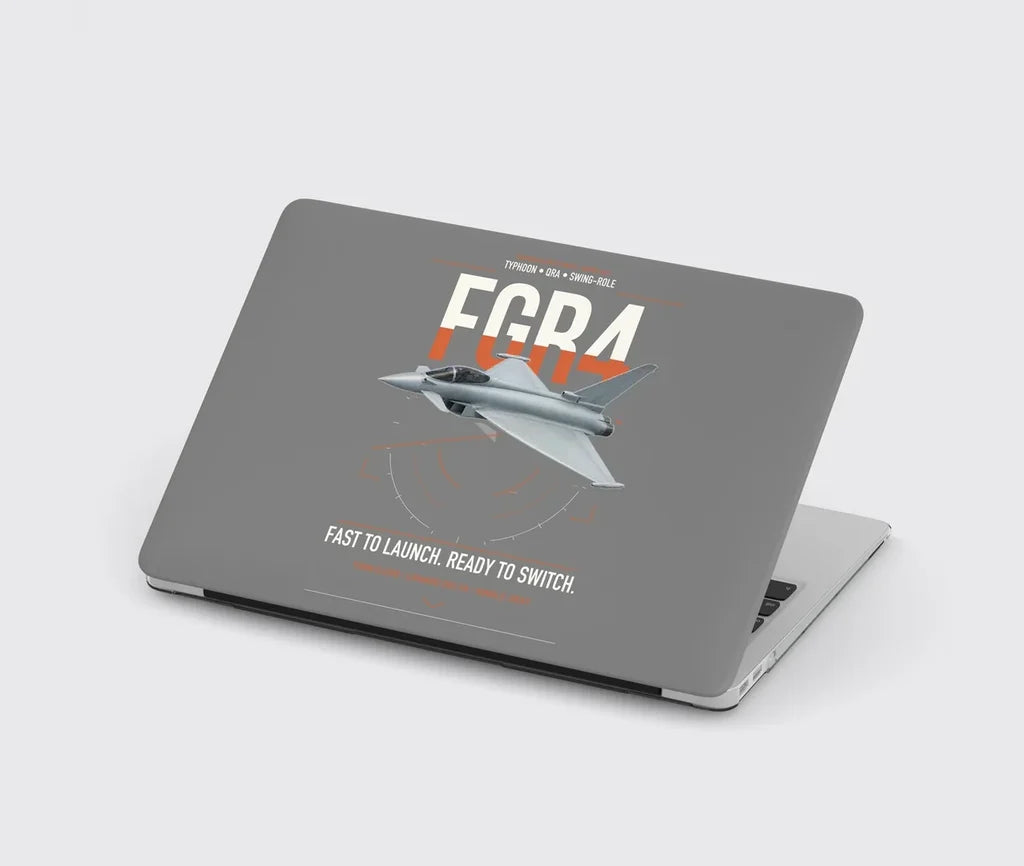 Eurofighter Typhoon FGR4 design on gray MacBook case