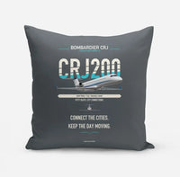 Thumbnail for Bombardier CRJ200 design on gray pillow