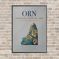 Thumbnail for Ahmed Ben Bella Airport ORN — Oran vertical canvas print - framed - light gray background