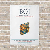 Thumbnail for Boise Airport BOI vertical canvas print - no frame - white background
