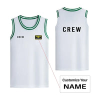 Thumbnail for CREW & Text Designed Basketball Style Sports Tank Tops - view 11