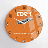 Thumbnail for British Aerospace Sea Harrier FRS.1 design on orange no frame wall clock