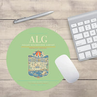 Thumbnail for Houari Boumediene Airport ALG Mouse-Pad Round - Light Green