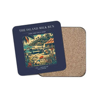 Thumbnail for The Island Milk Run - Designed Coasters design on navy blue 1-piece