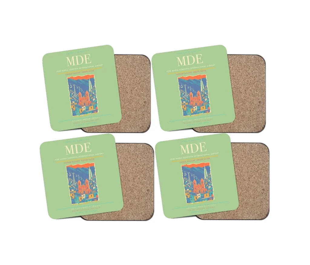 Jose Maria Cordova International Airport MDE Coaster 4-Pieces-Set - Light Green