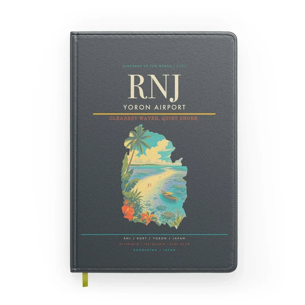 Yoron Airport (RNJ) design on gray notebook