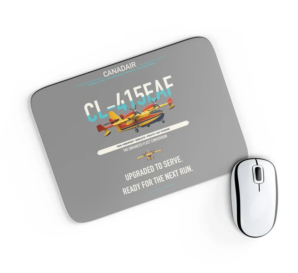 Canadair CL-415EAF design on gray rectangle mouse pad