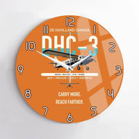 Thumbnail for DHC-3 Otter design on orange no frame wall clock