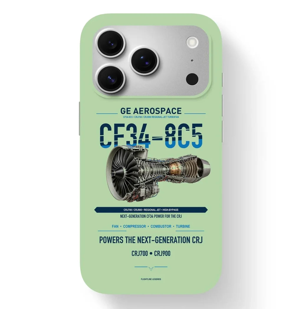 CF34-8C5 Case design on light green iphone case