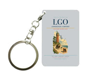 Thumbnail for Langeoog Airport (LGO) design on light gray key chain
