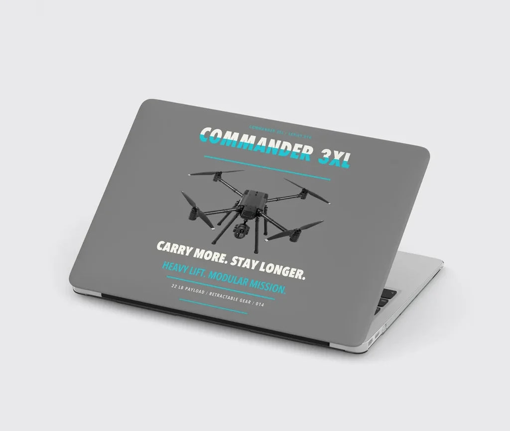 Draganfly Commander 3XL design on gray MacBook case