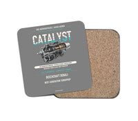 Thumbnail for CATALYST design on gray 1 piece coaster