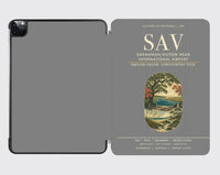 Thumbnail for Savannah-Hilton Head International Airport (SAV) design on gray ipad tablet case