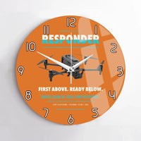 Thumbnail for BRINC Responder design on orange no frame wall clock